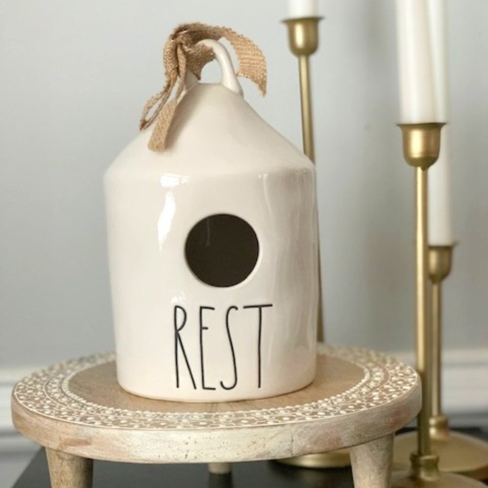 Rae Dunn, "REST" birdhouse
